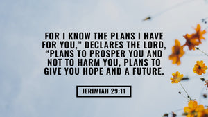 For I know the plans I have for you ...